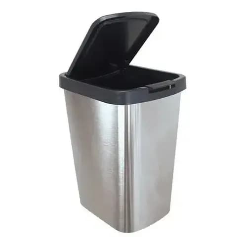 Lixeira 09 Litros Com Tampa Click Higienica Para Banheiros E Cozinhas Reforçada Multiuso