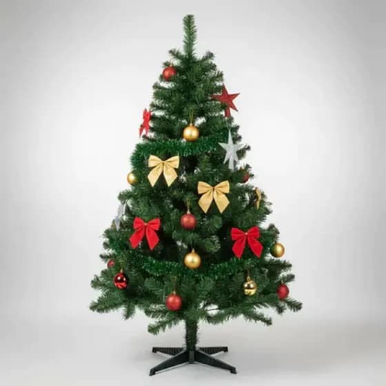 Arvore De Natal Bonita Com 2,10M E 1,80M Com 43 Decoração Inclusa Com 320 Galhos Fácil de Montar