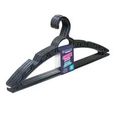 Cabide Preto Super Resistente Kit Com 05 Peças De Plástico Resistente Multiuso