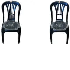 Kit 2 Cadeiras Bistrô De Plástico Reforçada Para 182Kg Multiuso Para Churrasco Lazer