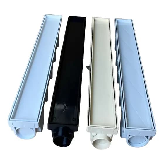 Ralo Linear Oculto Para Piso Porcelanato 6x50cm Com Sistema Sifonado Anti-odor
