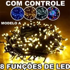 Pisca Pisca Árvore de Natal 10M 100 LEDs 3M 30 LEDs 110V 220V a Pilha com/sem Controle e Plugue Luzes de Fada Decoração