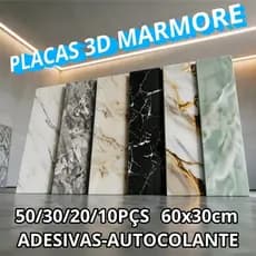 Até 9m²/50PÇS Placas Autocolante 60CMx30CM Mármore Vinílico Lavável Adesivos de Parede para Quarto Sala Banheiro Cozinha