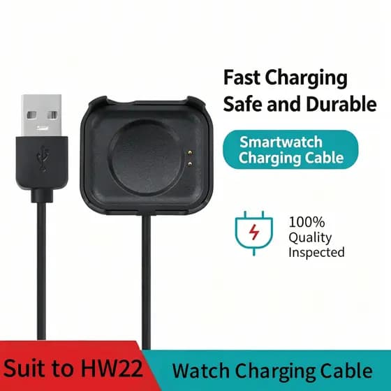 Carregador De Relógio Inteligente Para HW22 Corrente Estável 30cm Seguro Rápido Preto Smartwatch Cabos De Carregamento T