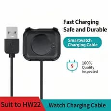 Carregador De Relógio Inteligente Para HW22 Corrente Estável 30cm Seguro Rápido Preto Smartwatch Cabos De Carregamento T