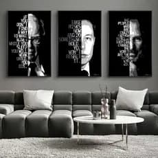 Quadro Decorativo Elon Musk Bill Gates frase Motivacional Quadro Motivacional Quadro empresários Quadros luxosos