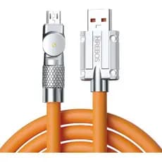 Cabo Usb Turbo Micro Usb 5a 120w 1m Hrebos Hs568 - Laranja CABO GAMER COM LED