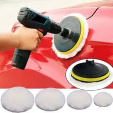 5 tamanhos, números 3-7, almofada de polimento de lã para carros/esponja de limpeza e enceramento, touca de lã de cordei