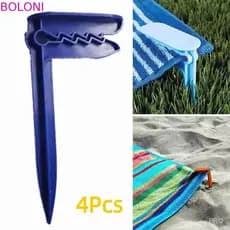4 âncoras para mantas de praia, clipes de toalha duráveis e antiderrapantes, presilhas portáteis