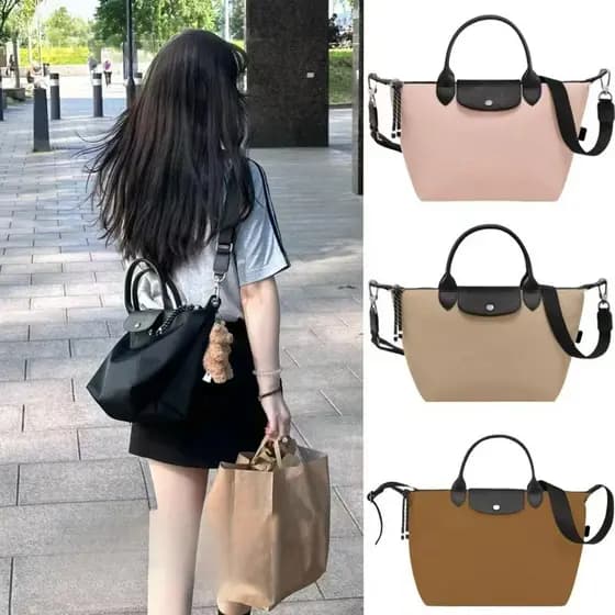 Pronto Estoque Energia Nylon Crossbody Dobrável À Prova De Ombro
