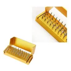 Kit Broqueiro com 30 Brocas Diamantadas Odontológica Caixa 30pçs