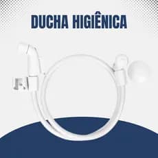 Ducha Higiênica Kit Completo Com Registro Abs - Cor Branca