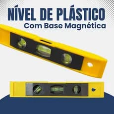 Nível Régua 3 Bolhas 23cm Pro Nível Mão C/ Imã Prumo Nivelar