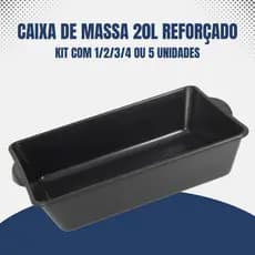 Caixa Para Massa 20 Litros Reforçada – Ideal Para Obras, Concreto e Argamassa