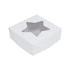 Caixa Embalagem com Visor 10x10x5cm para Brigadeiros Brownies Doces