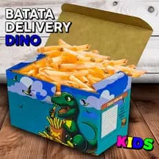 Caixa Embalagem Para Batata Frita Delivery 'Dino'  Kids