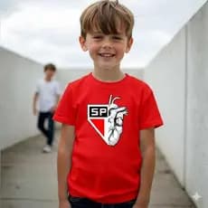 Camiseta São Paulo Infantil Esportiva Camisa de Criança Time SPFC Blusinha do Tricolor paulista Futebol Soberano