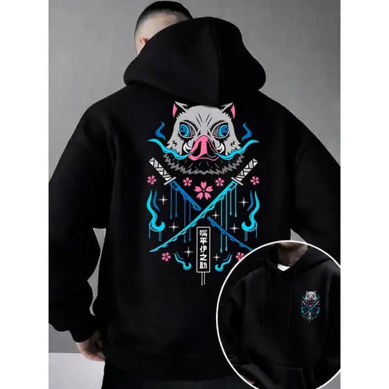 Moletom Masculino Blusa De Frio Masculina Blusa Masculina Estilosa Premium Flanelado Canguru Com Gorro Preto