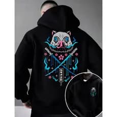 Moletom Masculino Blusa De Frio Masculina Blusa Masculina Estilosa Premium Flanelado Canguru Com Gorro Preto