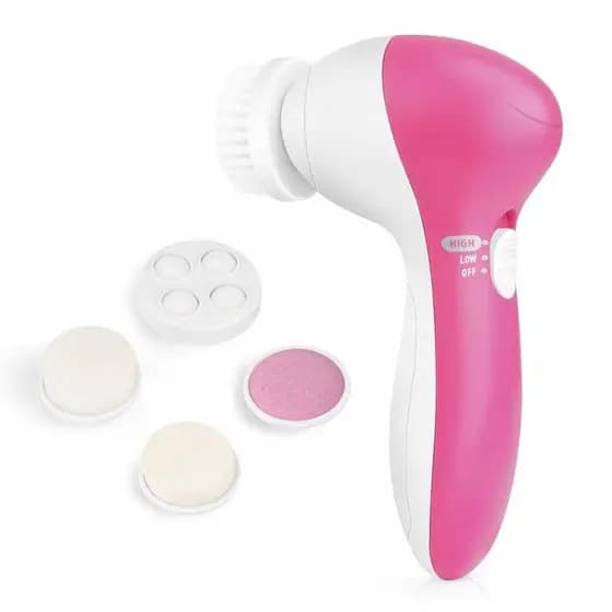 Massageador e Escova de Limpeza Facial e Corporal 5 em 1 AE-8782 – Esfoliação Profunda e Pele Renovada