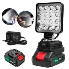 Lanterna Refletor Portátil Lampada Luz LED 4 Polegadas Com Bateria Recarregável