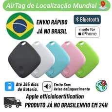 Kit 1/2/3 Rastreador AirTag Smart MFI Localizador GPS Mala Moto Pet Criança Sem Limite de Distância