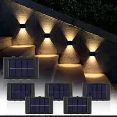 8 Luminárias De Parede Arandelas Externa Solares Acende e Apaga Sozinha À Prova D'Água Quante Pra Jardim Quintal Varanda