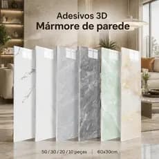 Até 9m² Placa de Parede Adesiva Autocolante Mármore 60cmx30cm Lavável Vinílico para Quarto Sala Banheiro Cozinha