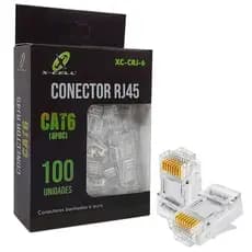 CONECTOR RJ45 CAT6 COM 100 UNIDADES X-CELL XC-CRJ-6