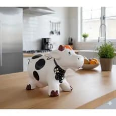 Vaca Grande porta moedas e notas - Cofre Cofrinho Decoração em Cerâmica