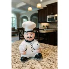 Cozinheiro Paliteiro E Saleiro Decoração Cozinha Cerâmica 3 peças