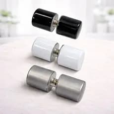 Puxador Bolinha para Box e Porta de Vidro Blindex de Banheiro - 8 e 10mm Alumínio