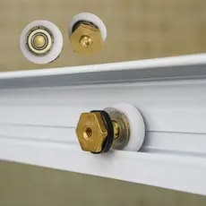 Kit Roldanas para Box de Vidro 8mm – Banhadas em Latão com Rolamento Blindado