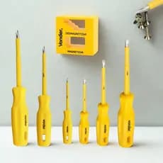Kit Chaves de Fenda e Phillips Isoladas Vonder 1000V com Ponta Imantada + Magnetizador Profissional