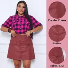 Shorts Saia em Couro Eco – Estilo, Conforto e Atitude!