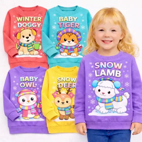 Kit Sortido 1 ou 2 Casaco de Moletom Feminino Infantil Bebê Blusa Moletom Menina Infantil Bebê Manga Longa