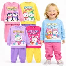 Kit Sortido 2 ou 6 Peça de Moletom Infantil Feminino Roupa De Inverno Infantil Menina Frio Conjunto de Moletom Flanelado