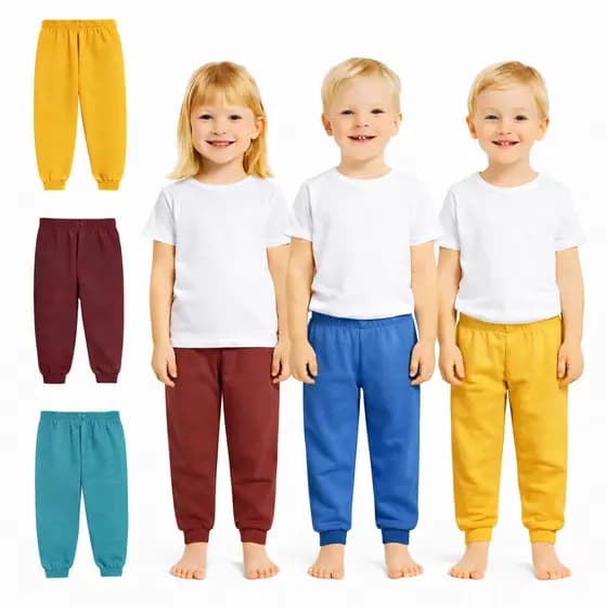 Kit 2 Calças de Moletom Infantil Inverno Unissex - Calça de Inverno Infantil Peluciada Flanelada Quentinha
