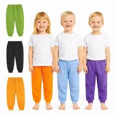 Kit 2 Calças de Moletom Infantil Inverno Unissex  Calça de Inverno Flanelada Peluciada Infantil Calça Quentinha Inverno