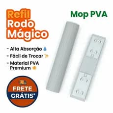 Refil Rodo Mágico Mop Torcer Mop Fácil Celeste Rodo Mágico Absorvente Torcer Dobrável