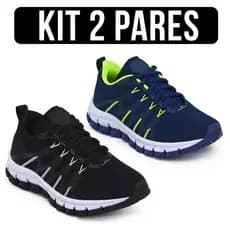 Kit 2 Pares De Tenis Infantil Escola Passeio 26 ao 35 Limao+Pto