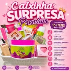 Caixinha Surpresa Premium de Beleza | Kit com Maquiagem, Skincare, Acessórios Femininos Cabelo Unhas Produtos Sortidos