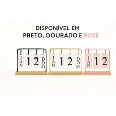Calendário de Mesa Decorativo com Plaquinhas Permanentes Escritório