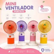 Mini Ventilador Portátil com Carregamento USB + Apoio para Mesa Maquiagem Studio