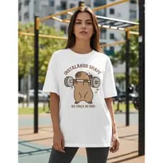 Camiseta Basica Algodão Fitness Instalando O Shape Capy Cut Capivara Fitness