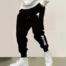 Calça moletom unissex em algodão slim fitness premium luta muay thay arte macial