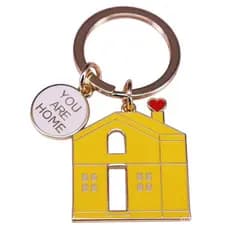 Chaveiro de Esmalte Dourado Harry Styles Você está em Casa Acessórios de Joias Musicais SQ85
