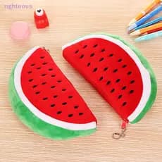 Estojo Criativo de Pelúcia Melancia Criativo Kawaii Material Escolar Novo Produto