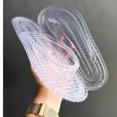 Chinelo Feminino Jelly Lançamento VERÃO Trança Transparente Confortável Tendencia Praia Verão