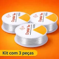 Fio Elástico Silicone Transparente Para Pulseiras Bijuterias Miçangas Alta Resistência Super Elástico